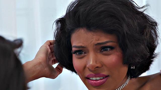 Trans Latina & Ebony GF Spitroast Tatted Cock with Kasey Kei and Lola Morena - GenderXFilms