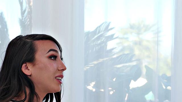 Trans Latina & Ebony GF Spitroast Tatted Cock with Kasey Kei and Lola Morena - GenderXFilms