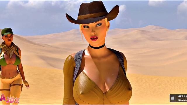 Фута-археологиня попадает в прошлое и отдается в жарком тройничке