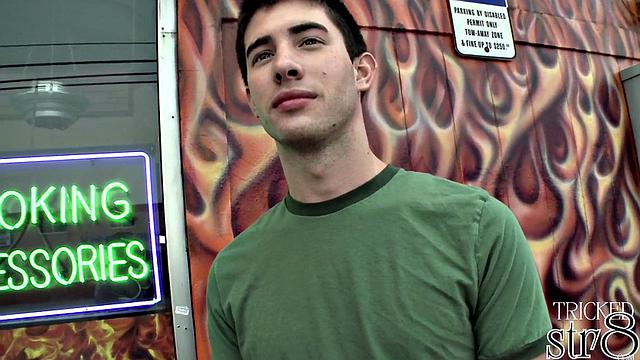 Real guy gets blowjob in gloryhole