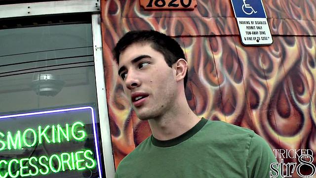 Real guy gets blowjob in gloryhole