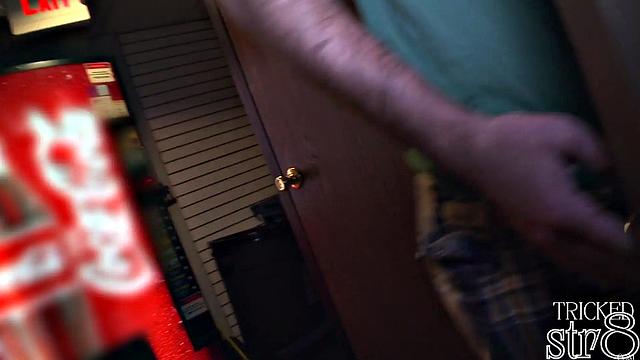 Real guy gets blowjob in gloryhole