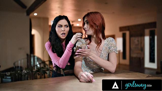 GIRLSWAY - Redhead Delilah Days Stress Melts Under Sensual Massage & Scissoring