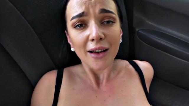 Big-titted bae doggystyled by taxi driver after teasing