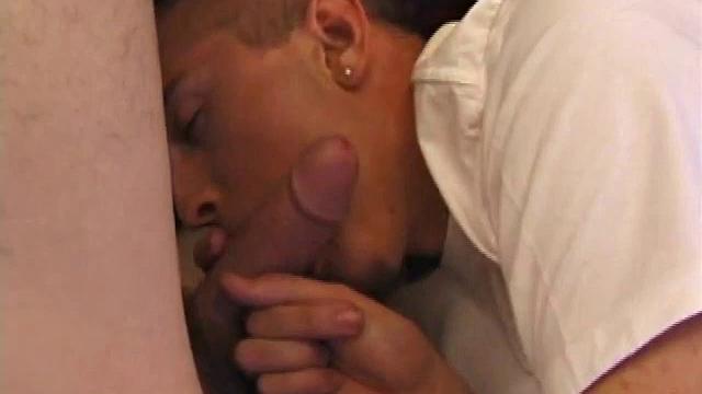 While watching a porn video, Matthew Matters works up a boner and Rod Filler goes down on the monster. In return, Matthew swallows Rod's dick and a face fucking oral exchange follows.