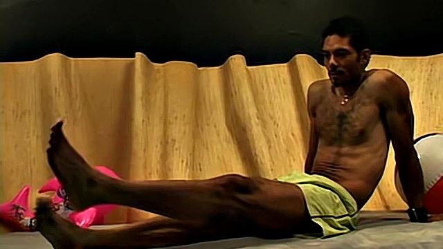 Berto teases us by slowly wiggling his feet and toes - Berto