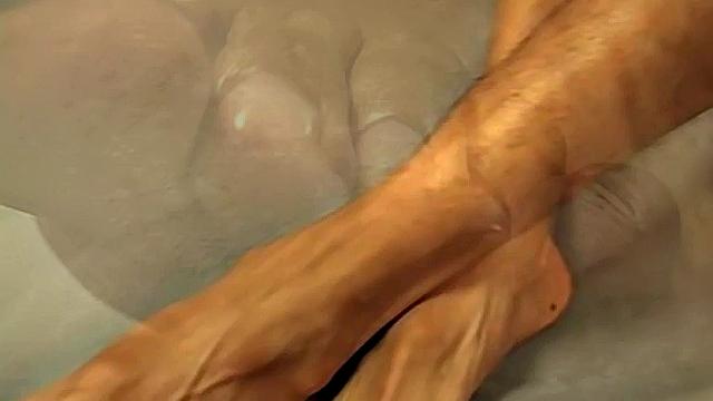 Berto teases us by slowly wiggling his feet and toes - Berto