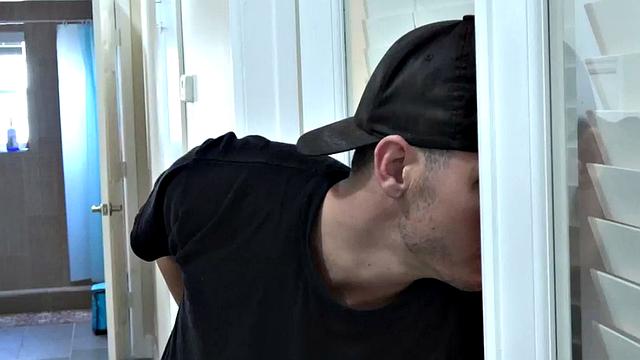 POV titted babe rides BFs cock after sucking him