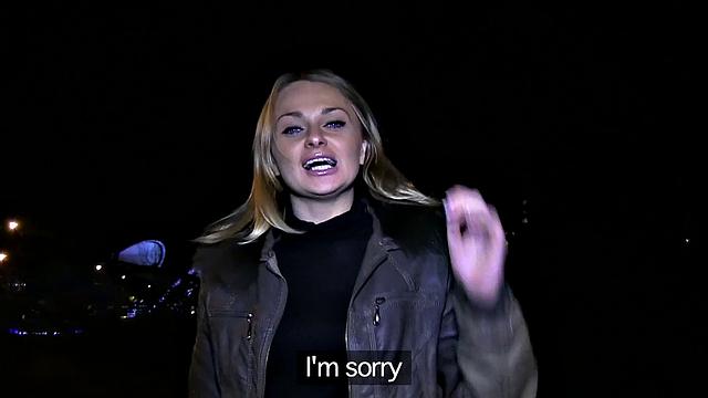 Hot blonde Russian babe moans loudly while getting pounded from behind