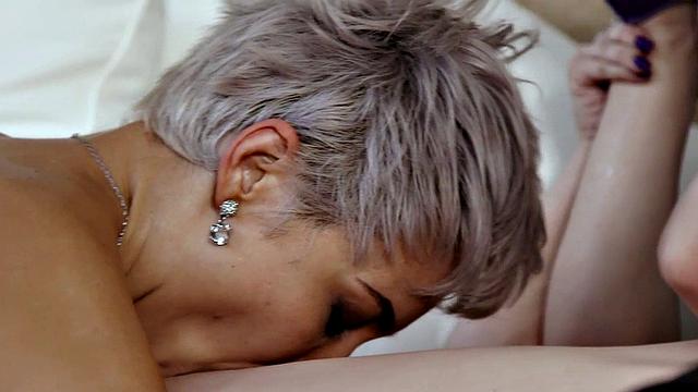 Dyke babes enjoy eating wet pussies while fingering