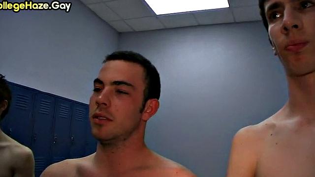 Locker room public fucked fraternity in front of voyeurs