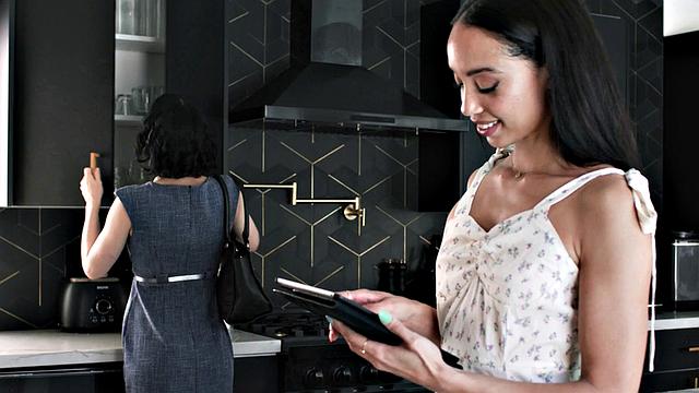 GIRLSWAY - Busty Olive Glass & Petite Alexis Tae Take Turns Fucking Each Other With Strap-On