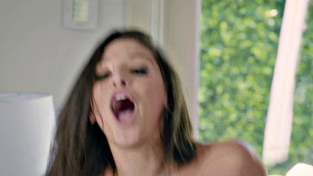 Naughty babe in high heels enjoys fingering herself in doggystyle, kissing, and getting fucked hard