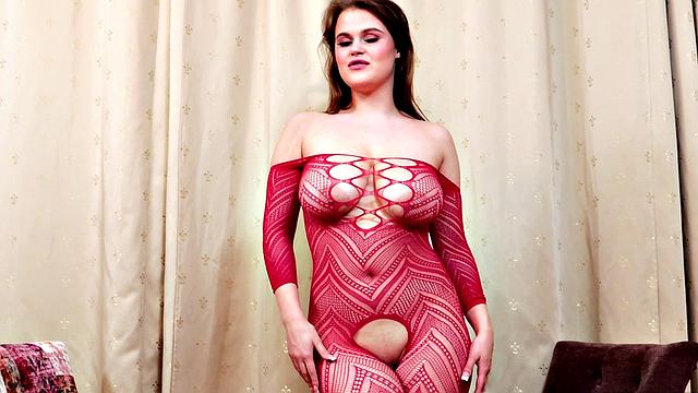 Oksana: Red Body Stocking