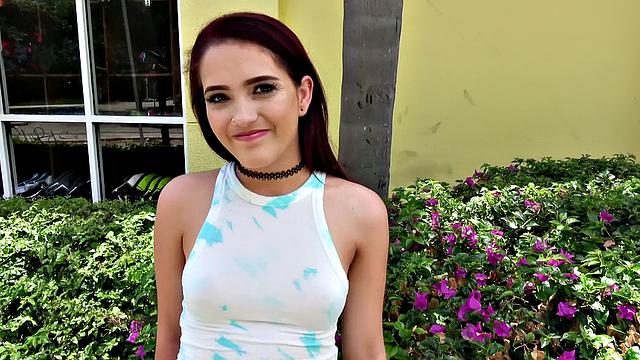 Leads to a steamy outdoor sexcapade with choker-wearing roadies