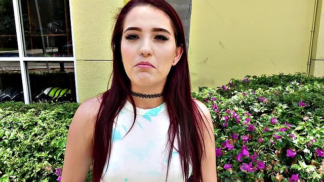 Leads to a steamy outdoor sexcapade with choker-wearing roadies