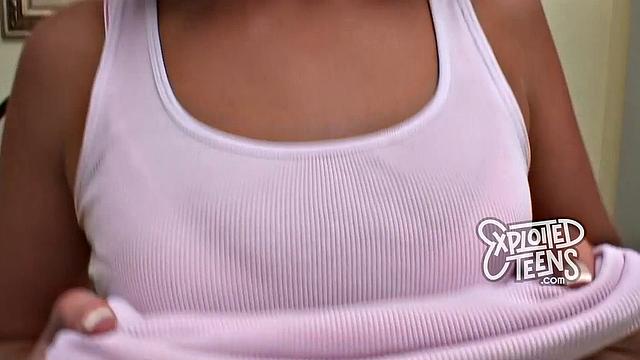 Cute 18 yr old newbie goes all the way in amateur video