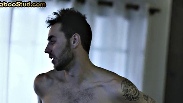 Lost straight guy sits on host's cock