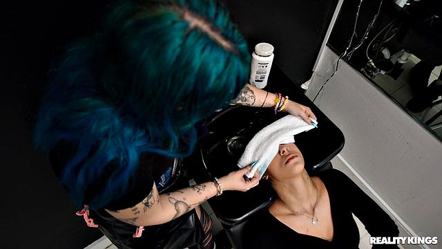 Horny Hairdresser Seduces Partner