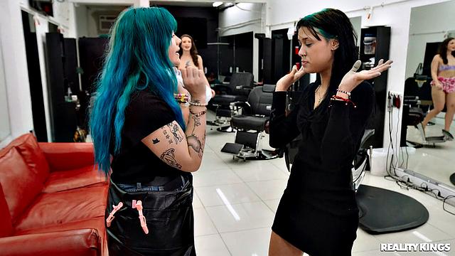 Horny Hairdresser Seduces Partner