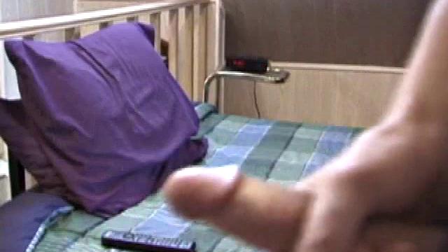 Mickey kicks back on the bed in jeans and a black tank top, while rubbing the stiff dick inside his boxer briefs. Soon enough, he strips them off and gets right up in front of the lens with his slicked up cock.