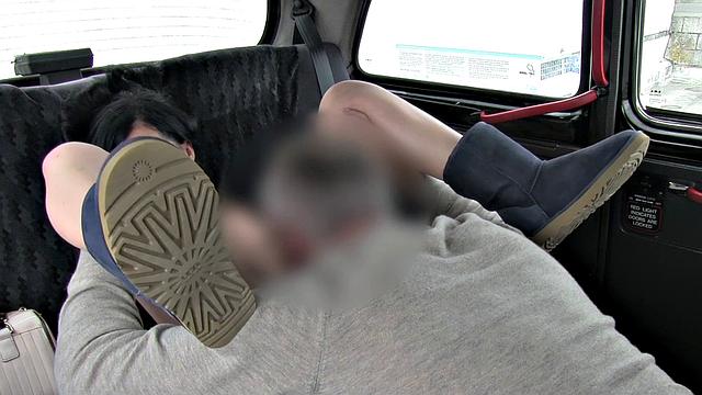 No Cash This Pretty Babe Swallows Cabbie's Cock in Reverse Doggy Style Taxi