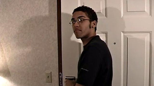 This skinny 19 year old nerd boy with a nasty mouth strips down and hops on the bed for a solo jack off. Zander Lee fingers himself, while stroking his cock, and after a nice long show he finally pumps out a load onto his tummy.