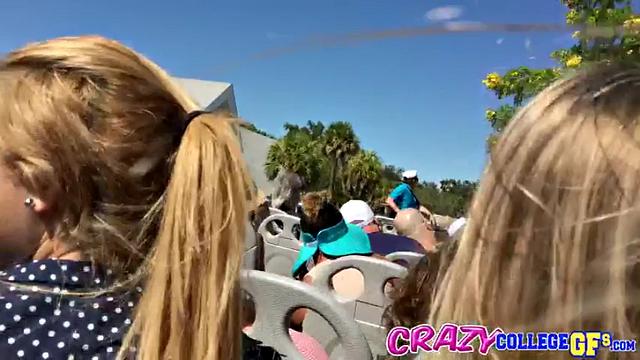 брюнетка сосёт в автобусе и заглатывает сперму до капли