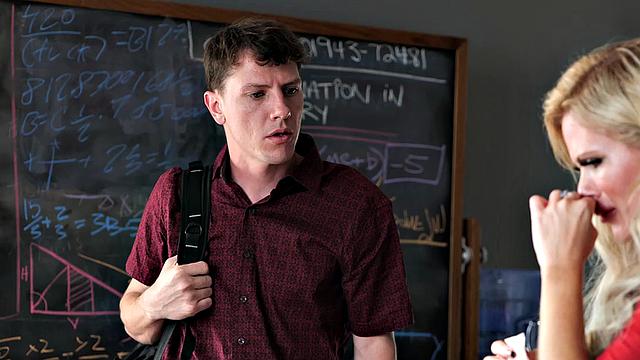 Big tit professor Casca Akashova fucks student on desk after breakup