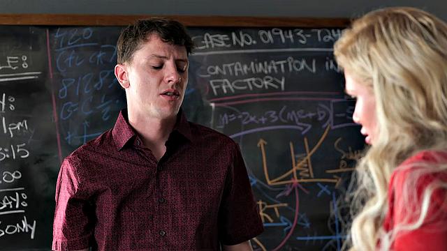 Big tit professor Casca Akashova fucks student on desk after breakup