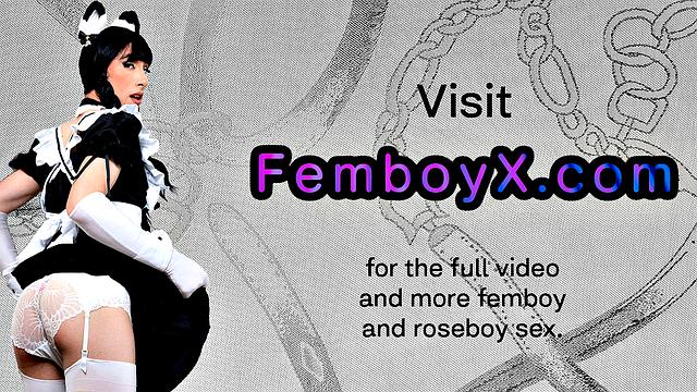 Alternative goth femboi in anal