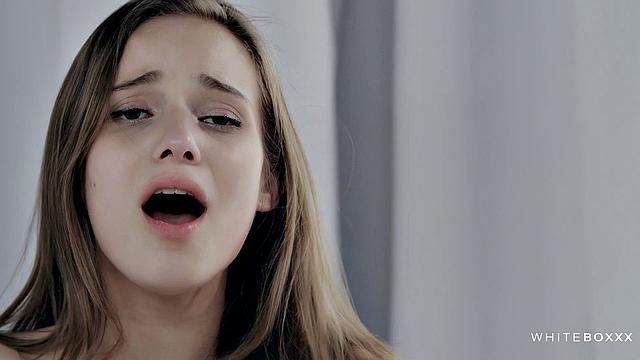 Blonde girlfriend relaxes with sex