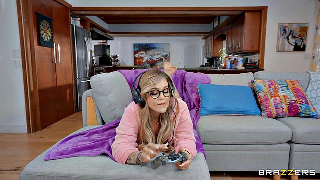 Cheating Gamer Distracted by Big Cock