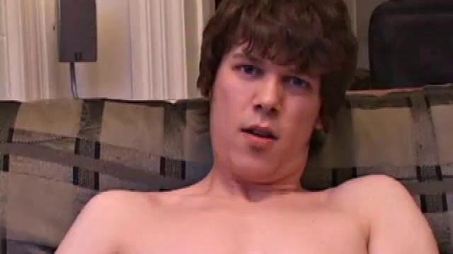 Matthew Matters wants a handjob, so he unzips his jeans and out pops that monster dick. He strokes himself before asking for help and pumps out a messy cum load onto his tummy, then licks it up.