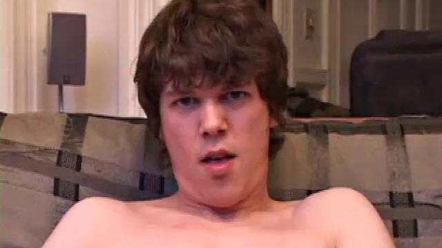 Matthew Matters wants a handjob, so he unzips his jeans and out pops that monster dick. He strokes himself before asking for help and pumps out a messy cum load onto his tummy, then licks it up.