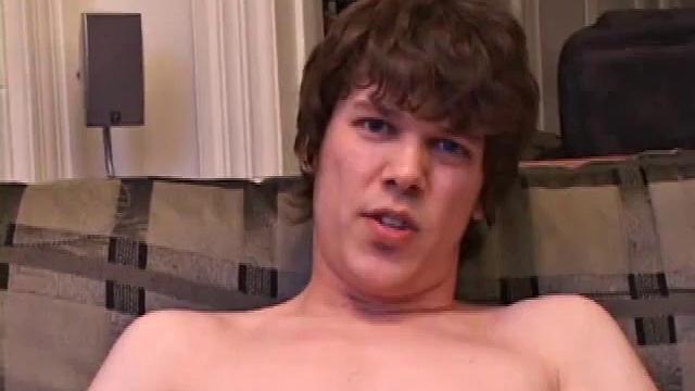 Matthew Matters wants a handjob, so he unzips his jeans and out pops that monster dick. He strokes himself before asking for help and pumps out a messy cum load onto his tummy, then licks it up.