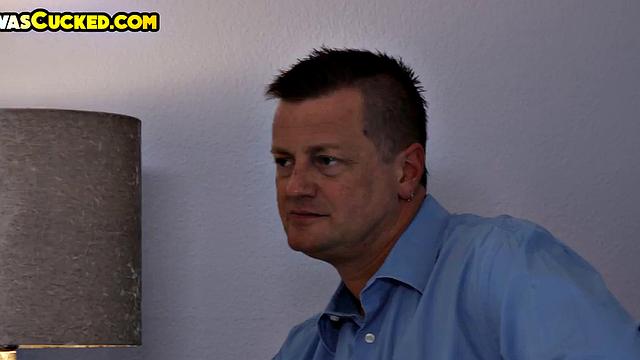 Bride's IR cuntfucked in front of cuckold hubby after BJ