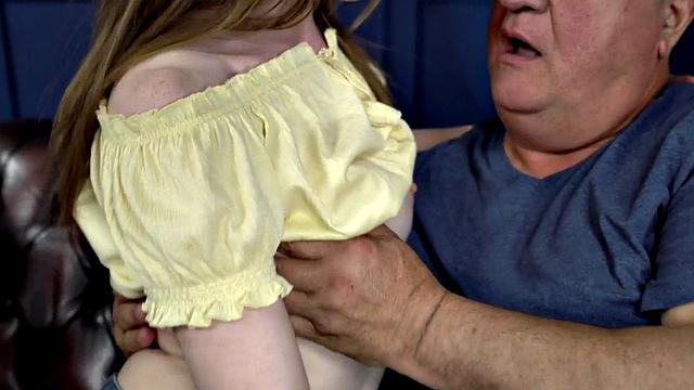 Grandpa fucks cocksucking 21yo slut with small boobs