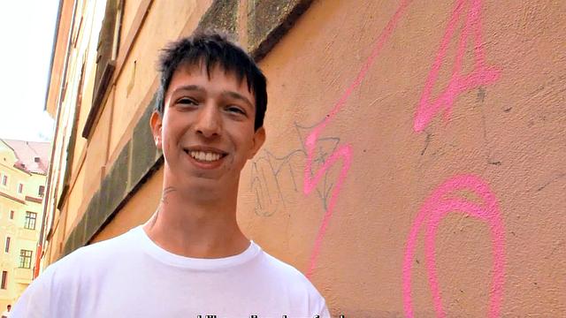 Str8 Euro amateur gets assfucked before stroking cock in POV