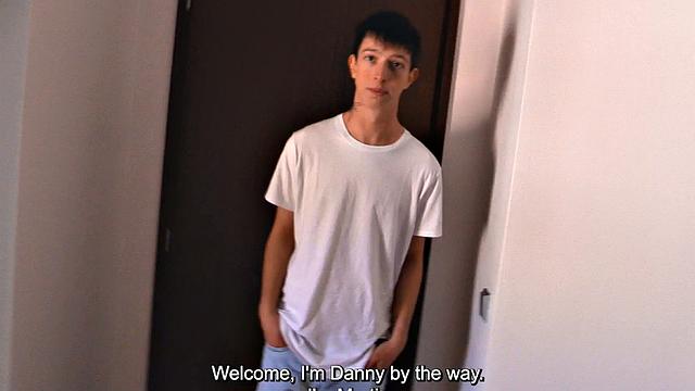 Str8 Euro amateur gets assfucked before stroking cock in POV