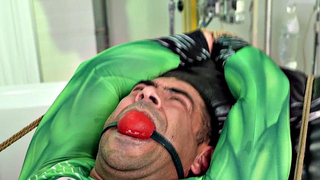 BDSM crossdresser fucked by doctor with fucking machine