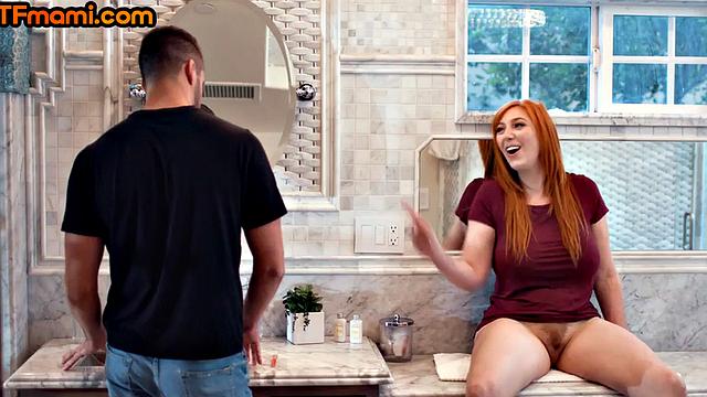Redhead DTF stepmom banged by stepson in affair