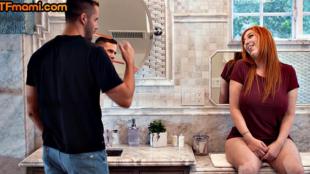 Redhead DTF stepmom banged by stepson in affair