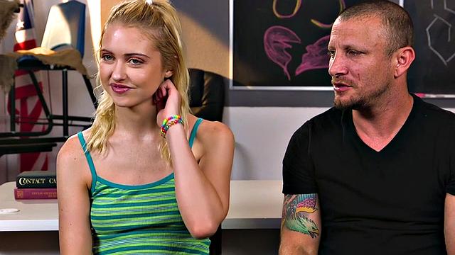 Sub 21yo anal slut fucked by BDSM professor in classroom