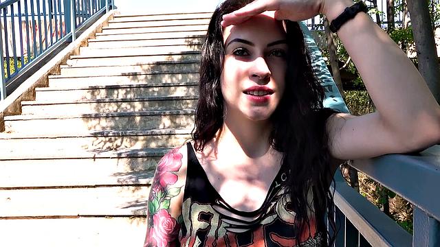 A tattooed beauty give a sloppy POV handjob and blowjob until she climaxes in a messy creampie