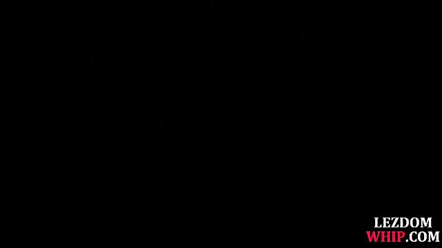 Big-titted sub babe hard strapon fucked