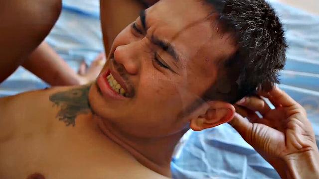 Enjoy this hot Asian hunk, as he entertains us in the bathroom, standing on the toilet and swaying his tight smooth body to the music.