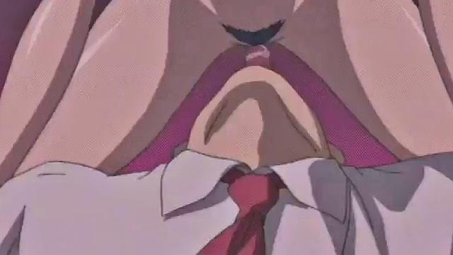 Horny busty anime teen gets tight pussy fucked