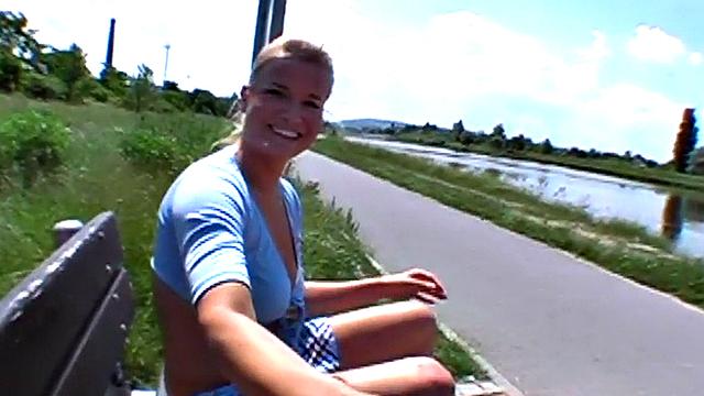 Real public babe POV fucked outdoor in after casting and BJ