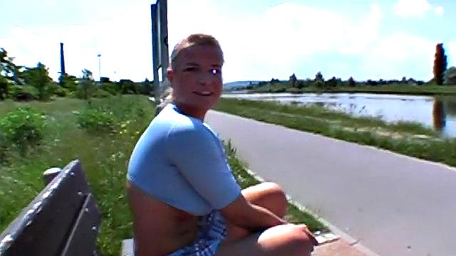 Real public babe POV fucked outdoor in after casting and BJ